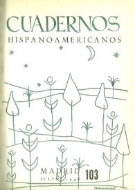 Cuadernos Hispanoamericanos. Núm. 103, julio 1958 | Biblioteca Virtual Miguel de Cervantes
