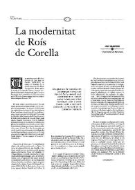 La modernitat de Roís de Corella / Josep Solervicens | Biblioteca Virtual Miguel de Cervantes