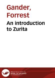 An introduction to Zurita / by Forrest Gander | Biblioteca Virtual Miguel de Cervantes