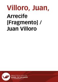 Arrecife [Fragmento] / Juan Villoro | Biblioteca Virtual Miguel de Cervantes