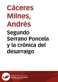 Segundo Serrano Poncela y la crónica del desarraigo: "Habitación para hombre solo" / Andrés Cáceres Milnes | Biblioteca Virtual Miguel de Cervantes