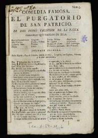 Comedia famosa. El purgatorio de San Patricio / de Don Pedro Calderón de la Barca | Biblioteca Virtual Miguel de Cervantes