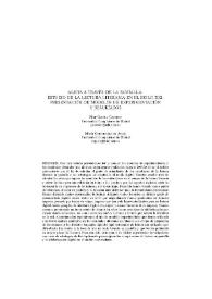 Alicia a través de la pantalla: estudio de la lectura literaria en el siglo XXI. Presentación de modelos de experimentación y resultados / Pilar  García  Carcedo, María Goicoechea de Jorge | Biblioteca Virtual Miguel de Cervantes