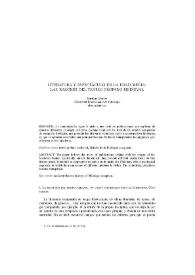 Literatura y espectáculo en la Edad Media: las razones del teatro profano medieval / Enrique Banús | Biblioteca Virtual Miguel de Cervantes