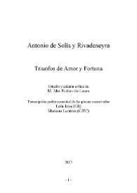 Triunfos de amor y fortuna [1681] / de Don Antonio de Solís | Biblioteca Virtual Miguel de Cervantes