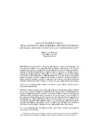 Análisis interdiscursivo de la narrativa oral literaria. Discurso literario recreado, discurso espectacular y representación / Ulpiano Lada Ferreras | Biblioteca Virtual Miguel de Cervantes