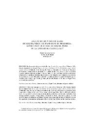 Anàlisi de les vides de Maria de Miquel Peres i de Francisco de Trasmiera : repercussió de l´obra de Miquel Peres en la literatura castellana / Carme Arronis Llopis | Biblioteca Virtual Miguel de Cervantes