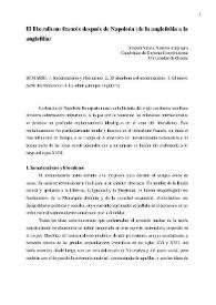El liberalismo francés después de Napoleón (de la anglofobia a la anglofilia) / Joaquín Varela Suanzes-Carpegna | Biblioteca Virtual Miguel de Cervantes