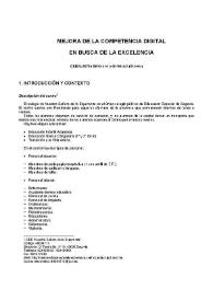 Mejora de la competencia digital en busca de la excelencia / CEE Nuestra Señora de la Esperanza (Segovia) | Biblioteca Virtual Miguel de Cervantes