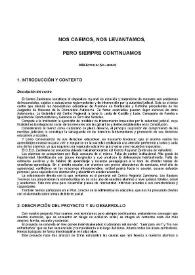 Nos caemos, nos levantamos, pero siempre continuamos / CEO Zambrana (Valladolid) | Biblioteca Virtual Miguel de Cervantes