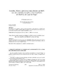 Estrellas, flores y princesas como objetos en 1615 : "Las dos estrellas trocadas" y "Los ramilletes de Madrid", de Lope de Vega / Mª. Soledad Arredondo | Biblioteca Virtual Miguel de Cervantes