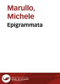 Epigrammata | Biblioteca Virtual Miguel de Cervantes