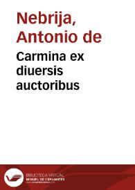 Carmina ex diuersis auctoribus | Biblioteca Virtual Miguel de Cervantes