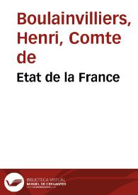 Etat de la France | Biblioteca Virtual Miguel de Cervantes