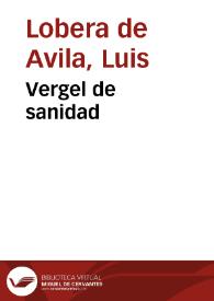 Vergel de sanidad | Biblioteca Virtual Miguel de Cervantes