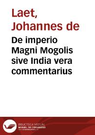 De imperio Magni Mogolis sive India vera commentarius | Biblioteca Virtual Miguel de Cervantes