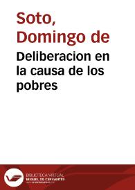 Deliberacion en la causa de los pobres | Biblioteca Virtual Miguel de Cervantes