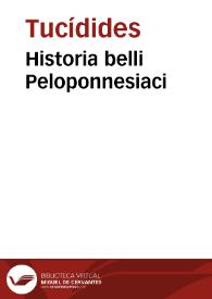 Historia belli Peloponnesiaci | Biblioteca Virtual Miguel de Cervantes