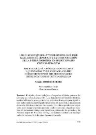 Los "duelos y quebrantos" de Bartolomé José Gallardo : el lenguaje y la comunicación de la sátira moderna en su "Diccionario crítico-burlesco" / Alberto Romero Ferrer | Biblioteca Virtual Miguel de Cervantes