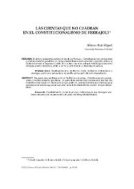Las cuentas que no cuadran en el constitucionalismo de Ferrajoli / Alfonso Ruiz Miguel | Biblioteca Virtual Miguel de Cervantes