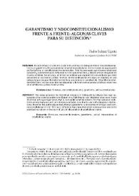 Garantismo y neoconstitucionalismo frente a frente : algunas claves para su distinción / Pedro Salazar Ugarte | Biblioteca Virtual Miguel de Cervantes