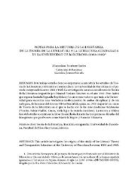 Notas para la historia de la enseñanza de la teoría de la literatura y literatura comparada en la Universidad de Barcelona (1900-1969) / Marcelino Jiménez León | Biblioteca Virtual Miguel de Cervantes