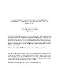 La historicidad de las historias no académicas: encuentros complejos entre literaturas antiguas y modernas / Francisco García Jurado | Biblioteca Virtual Miguel de Cervantes