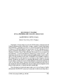 José Romera Castillo: "Erotismo y teatro en la primera década del siglo XIX". Madrid, Visor Libros, 2012, 386 págs. [Reseña] / Eduardo Pérez-Rasilla | Biblioteca Virtual Miguel de Cervantes
