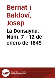 La Donsayna [Texto impreso]. Núm. 7 - 12 de enero de 1845 | Biblioteca Virtual Miguel de Cervantes