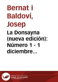 La Donsayna (nueva edición) [Texto impreso]. Número 1 - 1 diciembre 1844 | Biblioteca Virtual Miguel de Cervantes