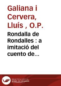 Rondalla de Rondalles : a imitació del cuento de cuentos de Don Francisco de Quevedo... | Biblioteca Virtual Miguel de Cervantes