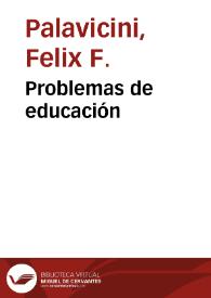 Problemas de educación | Biblioteca Virtual Miguel de Cervantes