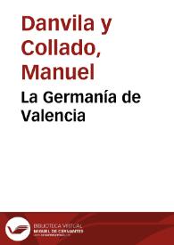 La Germanía de Valencia | Biblioteca Virtual Miguel de Cervantes