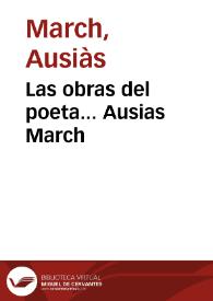 Las obras del poeta... Ausias March | Biblioteca Virtual Miguel de Cervantes