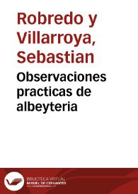 Observaciones practicas de albeyteria | Biblioteca Virtual Miguel de Cervantes