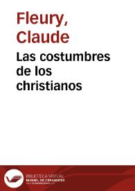 Las costumbres de los christianos | Biblioteca Virtual Miguel de Cervantes