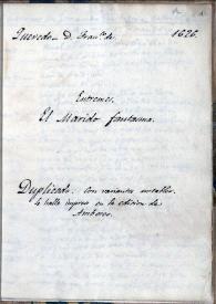 Entremés del marido fantasma / de don Fr[ancis]co Q[ue]vedo | Biblioteca Virtual Miguel de Cervantes