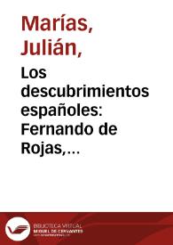 Los descubrimientos españoles: Fernando de Rojas, Cervantes, María de Zayas / Julián Marías | Biblioteca Virtual Miguel de Cervantes
