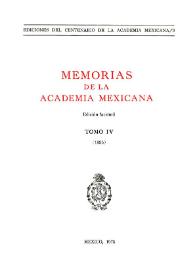 Memorias de la Academia Mexicana de la Lengua. Tomo 4 [1895] | Biblioteca Virtual Miguel de Cervantes