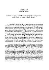 Antonio Fajardo y Acevedo, commediografo paradigmatico della fine di un secolo e di una dinastia / Diego Símini | Biblioteca Virtual Miguel de Cervantes