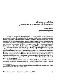 El amor en Rojas: ¿sentimiento o adorno de la acción? / Diego Símini | Biblioteca Virtual Miguel de Cervantes