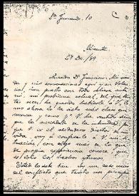 Carta de Rafael Altamira a Francisco Giner de los Ríos. Alicante, 27 de diciembre de 1889 | Biblioteca Virtual Miguel de Cervantes