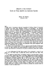 "Asalto a una ciudad": Lope de Vega riletto da Alfonso Sastre / Enrico Di Pastena | Biblioteca Virtual Miguel de Cervantes