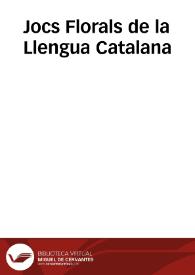 Jocs Florals de la Llengua Catalana | Biblioteca Virtual Miguel de Cervantes