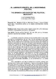 El laberinto español de la modernidad política / Luis Fernández Torres | Biblioteca Virtual Miguel de Cervantes