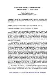 El primer liberalismo femenino / Marie-Angèle Orobon | Biblioteca Virtual Miguel de Cervantes