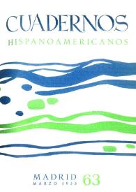 Cuadernos Hispanoamericanos. Núm. 63, marzo 1955 | Biblioteca Virtual Miguel de Cervantes