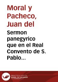 Sermon panegyrico que en el Real Convento de S. Pablo de Cordoba, en la solemnidad que el S. Tribunal de la Inquisicion celebró al glorioso martyr inquisidor S. Pedro de Verona este año de 1686 / predico ... Iuan Pacheco de los Clerigos Menores... ; y mayordomos (que le dan a la estampa D. Luis Gallardo y D. Juan Fernandez Serrano... | Biblioteca Virtual Miguel de Cervantes