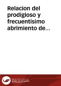 Relacion del prodigioso y frecuentísimo abrimiento de ojos de una imagen de María Santísima, venerada en la Iglesia Catedral de Ancona ... / traducida literalmente del italiano al español, del impreso que hemos recibido | Biblioteca Virtual Miguel de Cervantes