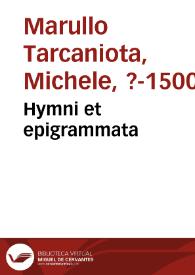 Hymni et epigrammata | Biblioteca Virtual Miguel de Cervantes